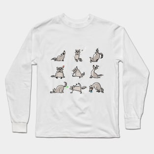 Raccoon Yoga Long Sleeve T-Shirt